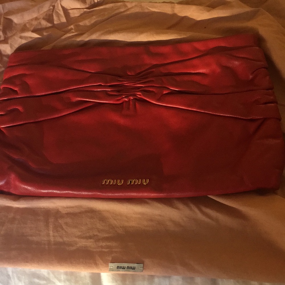 Miu miu red clutch